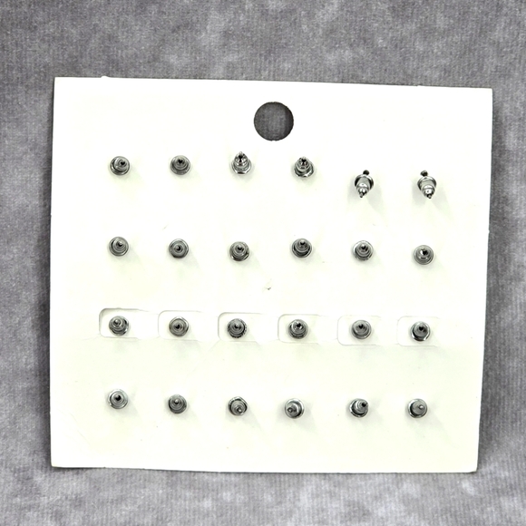 Silver Pearl Stud Set Bundle Floral Gem Earrings Fashion Jewelry JB2-56 - Picture 3 of 3